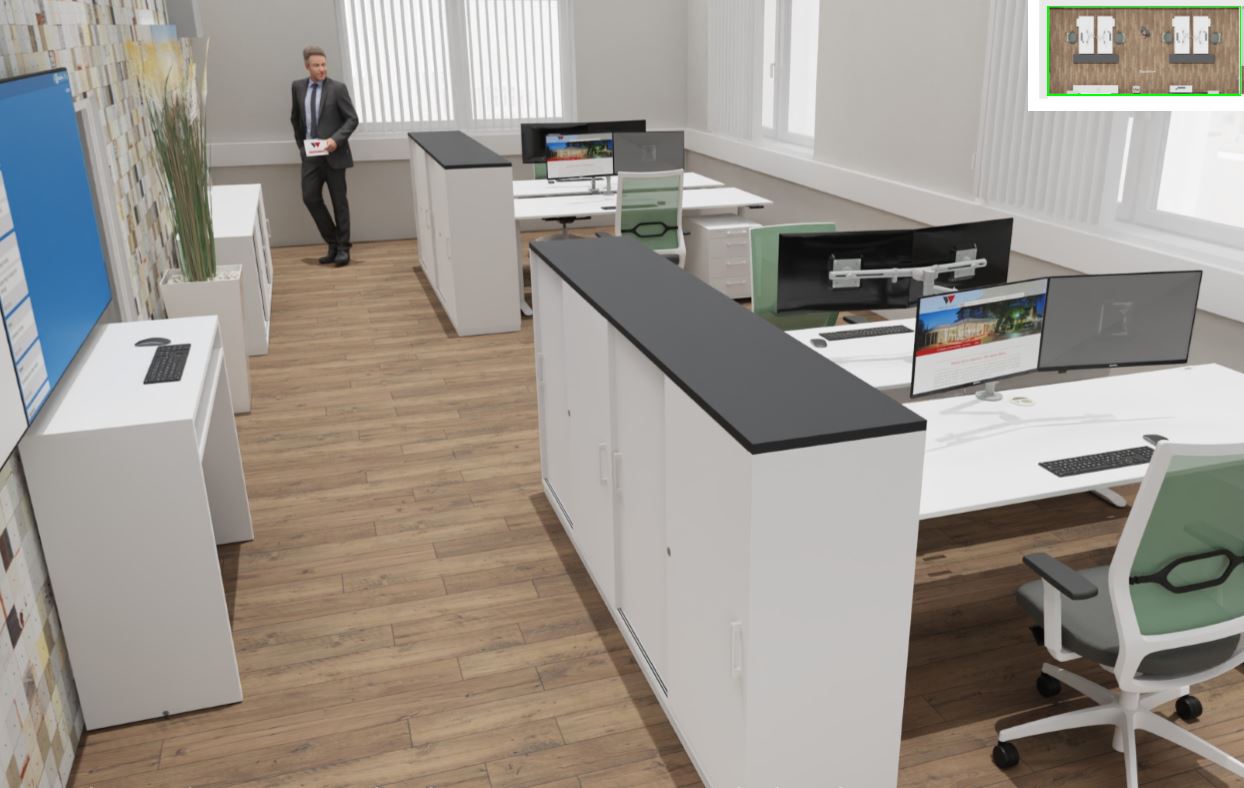 3D Büroplanung unter Berücksichtigung der Akustik